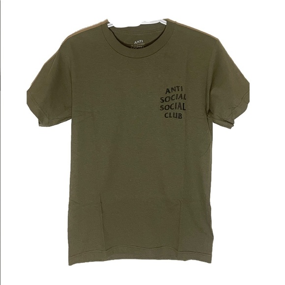 Olive Green Anti Social Social Club T-Shirt - Picture 3 of 3